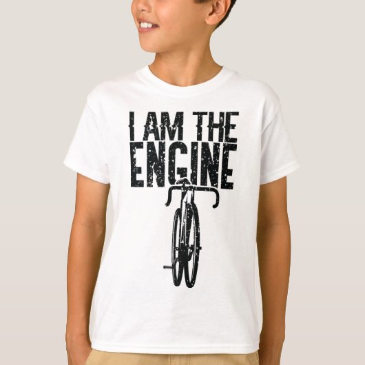 Bicycle I Am The Engine Mountain Biking For Cyclis T-shirt (Voorkant)