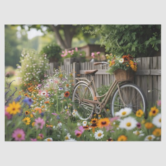 Bicycle in Bloom Tissuepapier (Voorkant)