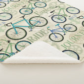 Bicycle Journey Sherpa Blanket Deken (3/4)