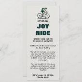 Bicycle Joy Ride Invitation Kaart (Voorkant / Achterkant)
