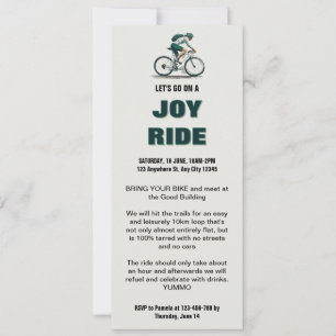 Bicycle Joy Ride Invitation Kaart