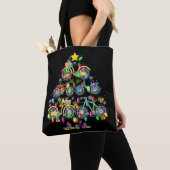 Bicycle kerstboom Funny Biker Bicyclist Tote Bag (Dichtbij)