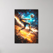 Bicycle Kick Legend - Dynamische Sportkunst - Voet Canvas Afdruk (Voorkant)