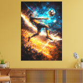 Bicycle Kick Legend - Dynamische Sportkunst - Voet Canvas Afdruk (Insitu (Woonkamer))