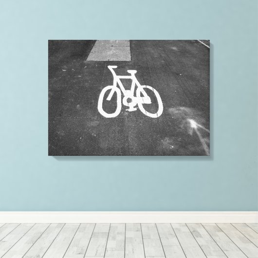 Bicycle Lane Canvas Afdruk (Insitu (Houten vloer))