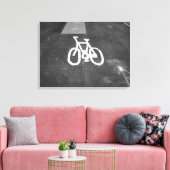 Bicycle Lane Canvas Afdruk (Insitu (Woonkamer))