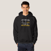 Bicycle Life Begins Where The Road Ends Cycling Bi Hoodie (Voorkant volledig)