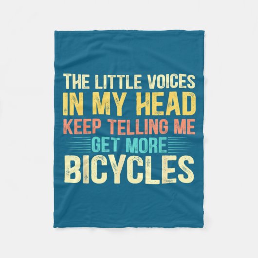 Bicycle Lover Funny Quote Cycling Humor Fleece Deken (Voorkant)