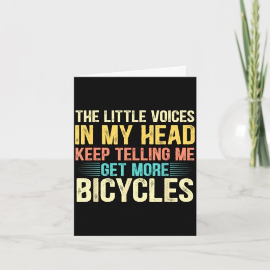 Bicycle Lover Funny Quote Cycling Humor  Kaart (Voorkant)