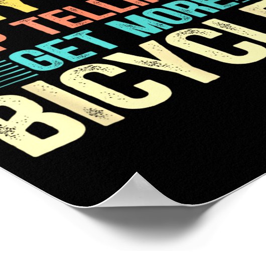 Bicycle Lover Funny Quote Cycling Humor  Poster (Hoek)