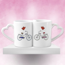Bicycle Lovers Nesting Heart-Mokken