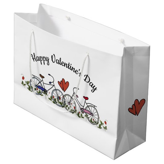 Bicycle Lovers Valentijn Large Cadeautasje (Voorkant Gekanteld)