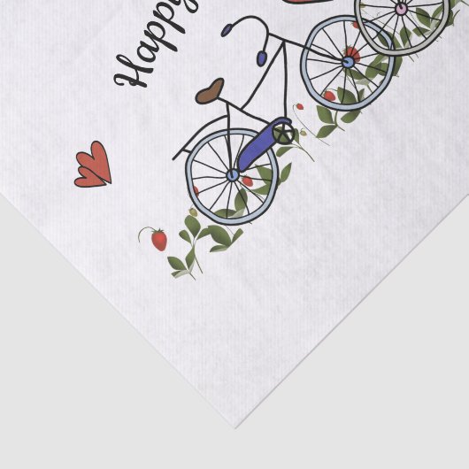 Bicycle Lovers Valentijn Tissuepapier (Detail)