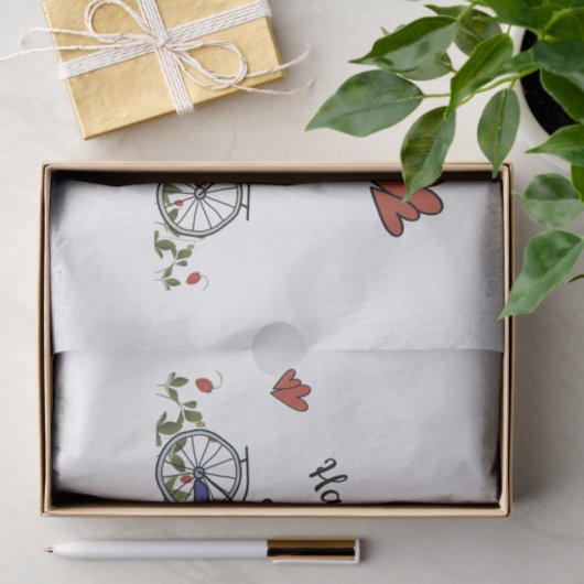 Bicycle Lovers Valentijn Tissuepapier (Geschenk)