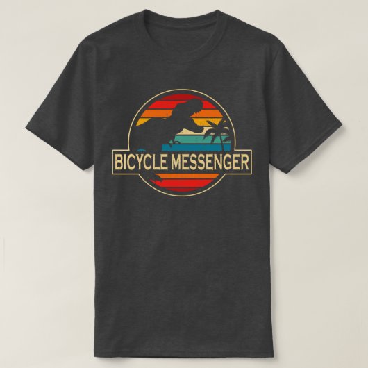 Bicycle Messenger Dinosaur T-shirt (Design voorkant)