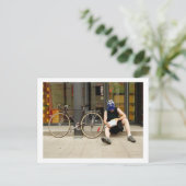 Bicycle Messenger-fietscyclus voor fietskoeriers Briefkaart (Staand voorkant)