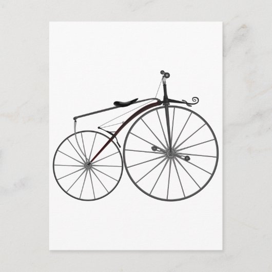 Bicycle met ouderwetse "Boneshaker" Briefkaart (Voorkant)