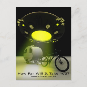Bicycle Mini Camper Mark II Design UFO Promo 2 Briefkaart