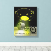 Bicycle Mini Camper Mark II Design UFO Promo 2 Canvas Afdruk (Insitu (Houten vloer))