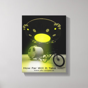 Bicycle Mini Camper Mark II Design UFO Promo 2 Canvas Afdruk