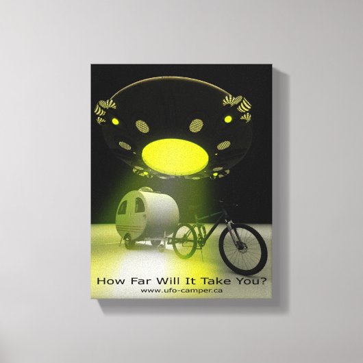 Bicycle Mini Camper Mark II Design UFO Promo 2 Canvas Afdruk (Voorkant)