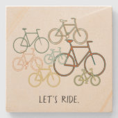 Bicycle Mix Let's Ride Stenen Onderzetter (Voorkant)