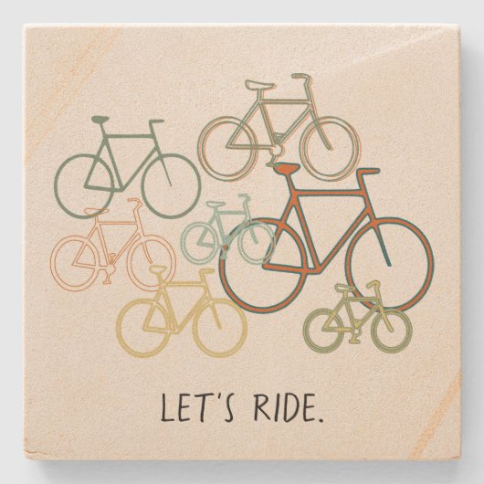 Bicycle Mix Let's Ride Stenen Onderzetter (Voorkant)