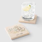 Bicycle Mix Let's Ride Stenen Onderzetter (Zijkant)