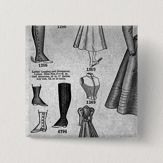 Bicycle Modes1897 -  Vierkante Button 5,1 Cm (Voorkant)