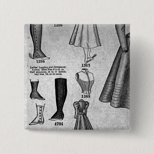 Bicycle Modes1897 -  Vierkante Button 5,1 Cm