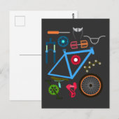 Bicycle Mountain Bike uphill Shift MTB Rider Briefkaart (Voorkant / Achterkant)