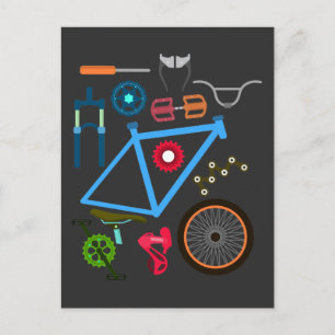 Bicycle Mountain Bike uphill Shift MTB Rider Briefkaart