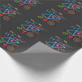 Bicycle Mountain Bike uphill Shift MTB Rider Cadeaupapier (Hoek)