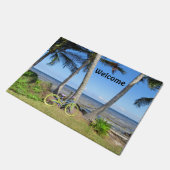 Bicycle Palm-bomen Welkom Doormat Deurmat (Schuin)