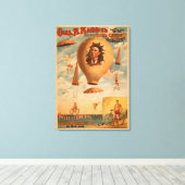 Bicycle Parachute-act in het middenluchttheater Canvas Afdruk (Insitu (Houten vloer))