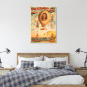 Bicycle Parachute-act in het middenluchttheater Canvas Afdruk (Insitu (Slaapkamer))