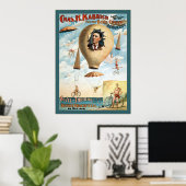 Bicycle Parachute Act ~  Performance Poster (Thuiskantoor)