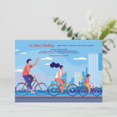 Bicycle Parade Birthday Celebration Kaart (Staand voorkant)