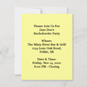 Bicycle Party Uitnodiging Gals Social (Achterkant)