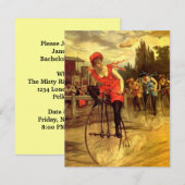 Bicycle Party Uitnodiging Gals Social (Voorkant / Achterkant)