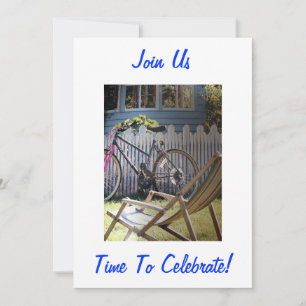 BICYCLE/PICKET FENCE "KOM AAN ONS" INVITATIE KAART