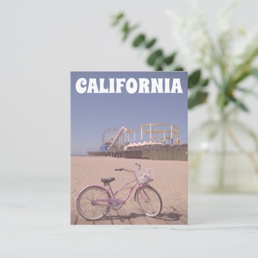 Bicycle Pier California Santa Monica Beach Travel Briefkaart (Staand voorkant)