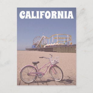 Bicycle Pier California Santa Monica Beach Travel Briefkaart