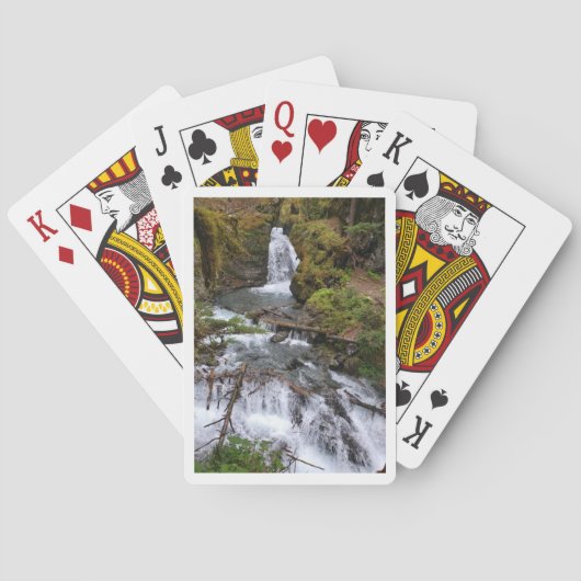 Bicycle playing cards with an Alaskan waterfall Pokerkaarten (Achterkant)