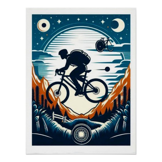 Bicycle poster poscard (Voorkant)