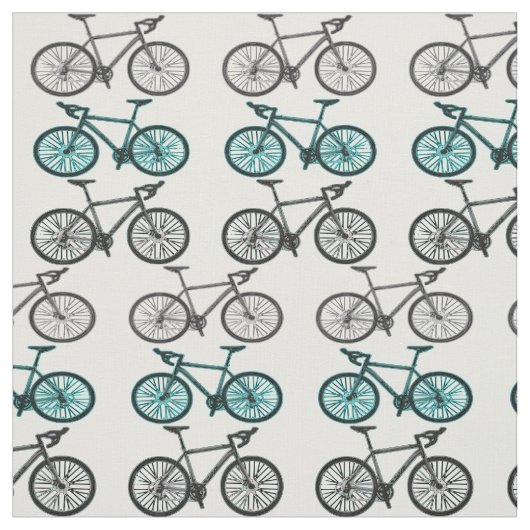 Bicycle Print Design Materiaal Stof (Swatch)