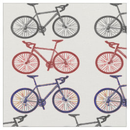 Bicycle Print Pattern Fabric Stof