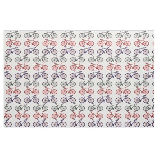 Bicycle Print Pattern Fabric Stof (Fat Quarter)