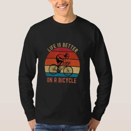 Bicycle Quote  on a bicycle cycling bike T-shirt (Voorkant)