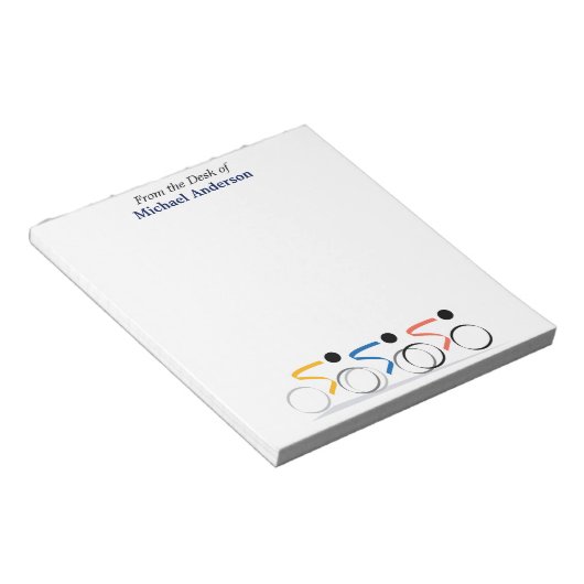 Bicycle Race - Gepersonaliseerd Logo Notitieblok (Schuin)